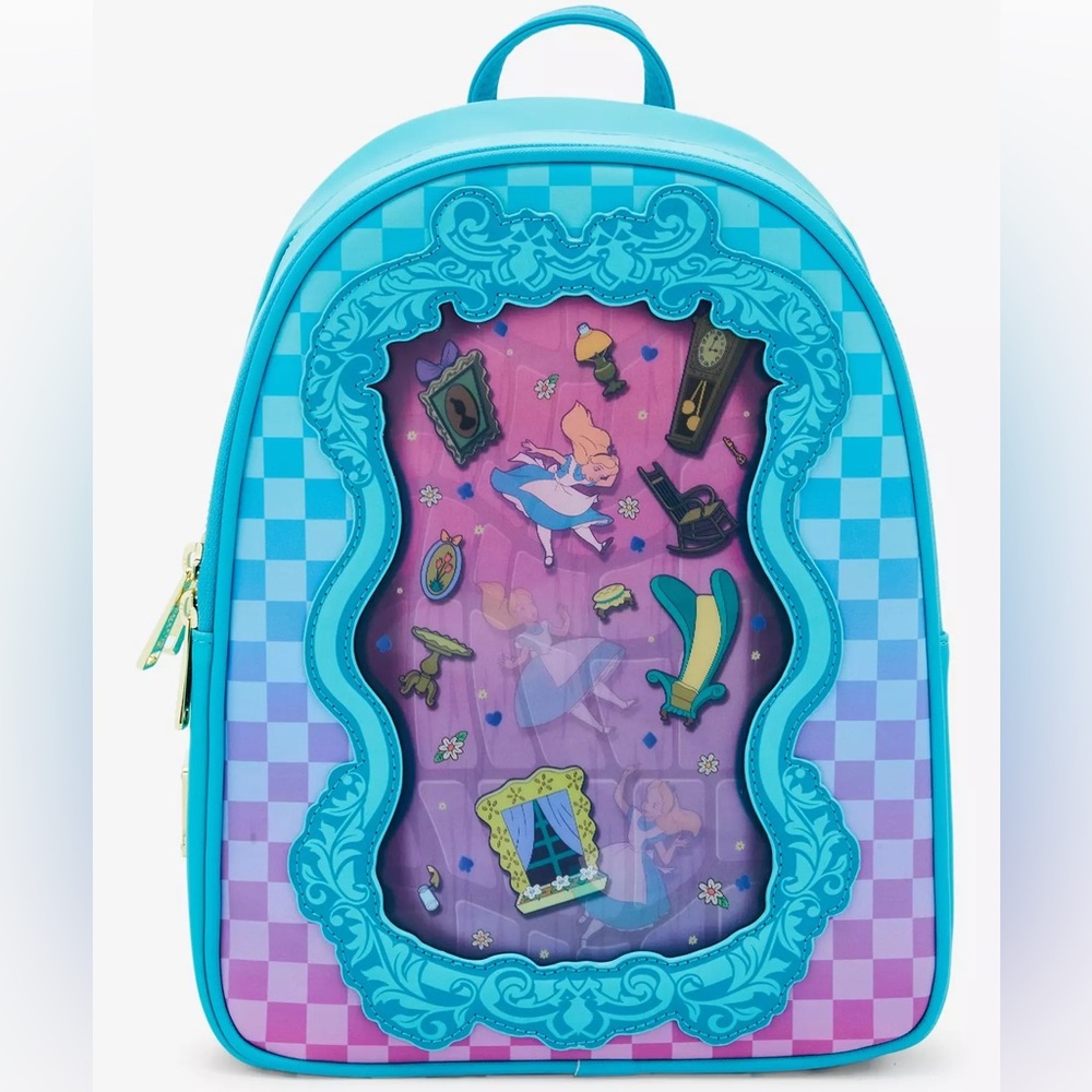 Loungefly Disney Alice in Wonderland Rabbit Hole Lenticular Mini Backpack